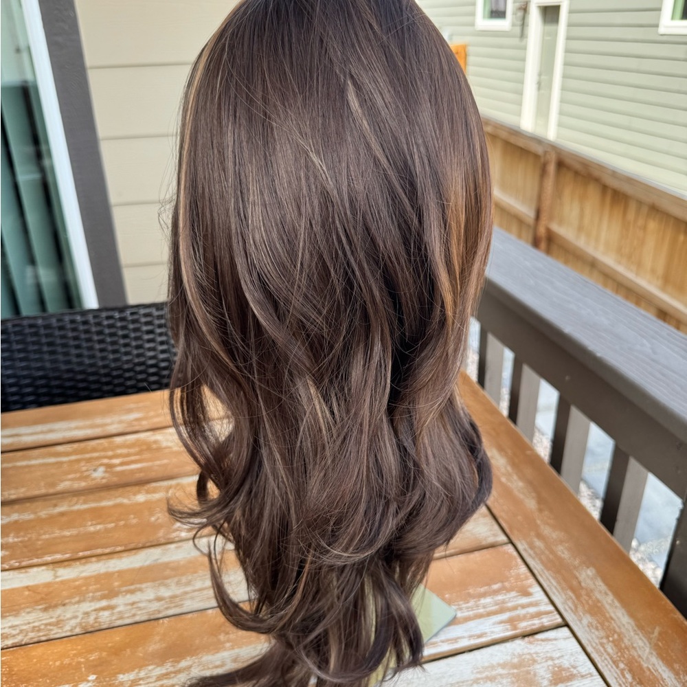 CSC - 26in Free Parting Brown Hair Wig